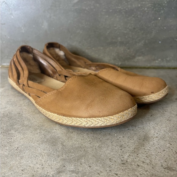 Ugg Tippie Slip On Cicily Chestnut Flat Suede Women’s Size 8 Tan Nubuck - Picture 2 of 11